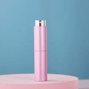 Flacon vaporisateur de parfum miniature rechargeable de 8 ml, en aluminium, avec mécanisme rotatif, 100 pièces, impression sur écran - Product Image 5