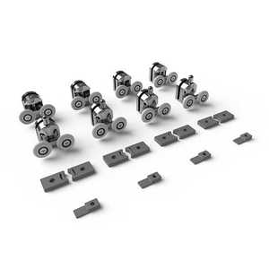 Hydrorelax 20-26 mm Plastic <strong>Stainless</strong> <strong>Steel</strong> Double Wheel for Glass Shower Room - Sliding <strong>Door</strong> <strong>Roller</strong>
