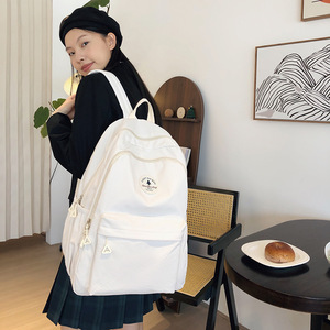 Large Capacity <b>Backpack</b> For Girls 15 Inches <b>School</b> Education Simple Design High <b>School</b> Student <b>Backpack</b> - Product Image 4