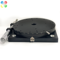 C & K-plataforma rotativa Manual de 100x100mm para escenarios, plataforma de eje R con cabezales de micrómetro para instrumentos de prueba