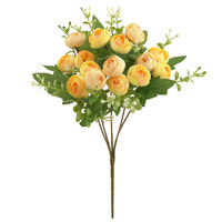 Fleur artificielle fausse fleur artificielle 15 têtes simulation bouquet rose maison mariage décoration collocation
