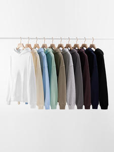 Sudaderas con capucha de hombro caído en blanco con logotipo personalizado de alta calidad para hombre, jersey de gran tamaño, Sudadera con capucha de felpa francesa de peso pesado - Product Image 4