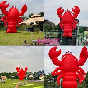 Ballon gonflable mignon en forme d'écrevisse, mascotte animale marine avec logo imprimé, personnage de homard rouge lumineux gonflé à l'<span class=keywords><strong>air</strong></span>. - Product Image 3