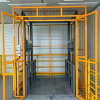 Plateforme élévatrice hydraulique à rail pour atelier, élévateur de marchandises multi-étages