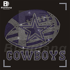 أزياء دالاس رعاة البقر الكعب العالي مخصص NFL كرة القدم الراين نقل عزر الإصلاح العاجل الشفاه حجر الراين نقل للتيشيروتي - Product Image 1