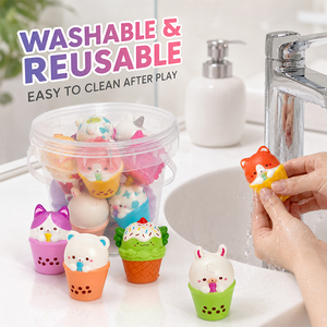 OEM Cute Fast Food Boba <b>Squishy</b> Bundle Slow Recovery PU Foam Stress Reliever Toys Birthday Giveaways for Boys Girls 5 to 7 Years - Product Image 3