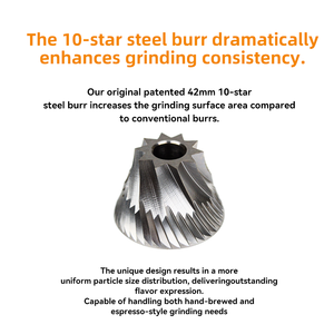 Al-alloy Body Stainless Steel Burr Grinding 10 Stars Burr Core Coffee Bean Grinders Coffee Beans - Product Image 4