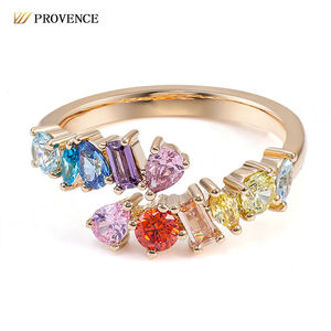 แหวนทองคำแท้ 14k 18k ปรับแต่งได้ เครื่องประดับแบรนด์ดัง แหวนพลอยสีและเพชร แหวนมอยส์ซาไนต์ สำหรับใส่ในชีวิตประจำวัน งานเลี้ยง แหวนสำหรับสุภาพสตรี - Product Image 2