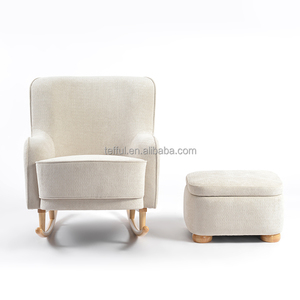 Chaise berçante d'allaitement en bois pour bébé, confortable et économique, personnalisable - Product Image 4
