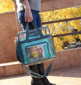 Sac fourre-tout transparent de haute qualité pour femmes, approuvé pour les stades, pour les futurs concerts, les petits matchs de tennis, sac à main multicolores, cadeau promotionnel - Product Image 6