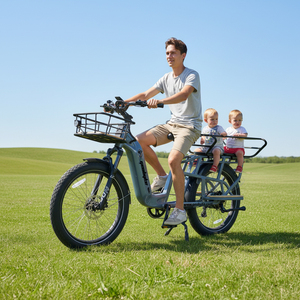 Bicicleta Eléctrica de 48v con Asiento para Niños, Cuadro de Aluminio, Pantalla LCD, Neumáticos Resistentes a Pinchazos, 24 Pulgadas, 50-55km, 7 Velocidades - Product Image 1