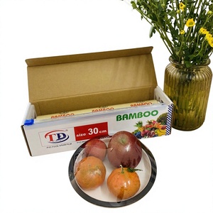 Factory Direct PVC Cling Film 30cm 45cm 300m 10 11 12 Micron <b>Clear</b> Plastic Stretch <b>Wrap</b> Packaging Film - Product Image 5