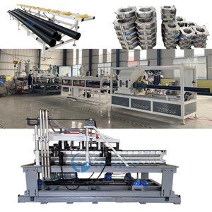 HDPE 2 inci 4 inci 6 inci putih dinding ganda pipa bergelombang tempat dibor terowongan bawah tanah mesin pengering garis mesin ekstruder - Product Image 2