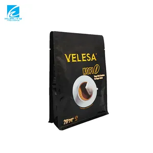 Custom Printed Empty Compostable Aluminum Foil Zipper Bag Plastic Pouches Bag For Coffee Powder Snack Whey Protein