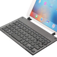 Clavier sans fil rechargeable pliable à 2 volets pour ordinateur portable, tablette, smartphones Android, utilisation de poche
