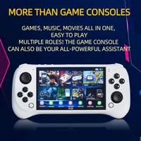 Consola de Juegos Portátil X53 con Sistema Operativo Linux, Inalámbrica, 8GB, Retro, Videojuegos Caseros, Pantalla de 5.1 Pulgadas 800x480, Batería de 2000mAh, Sonido 3D, Multijuegos