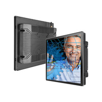 Monitor layar sentuh tanam industri 17 inci, PC kapasitif Super tipis layar sentuh optik