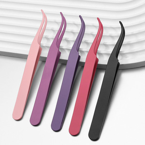 Pinzas para pestañas postizas, pinzas de mariposa de acero inoxidable, pinzas para autoaplicación y efecto de abertura, aplicador de cinta para párpados dobles - Product Image 2