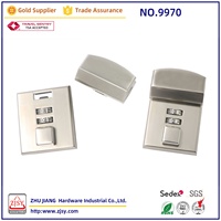 9970 Serrure à combinaison à 2 chiffres en alliage de zinc, mini-serrure pour porte-documents, avec couleur et logo personnalisables pour sacs à main et sacs pour hommes