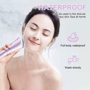 <span class=keywords><strong>ANBOLIFE</strong></span> Cepillo Eléctrico de Limpieza Facial Recargable 4 en 1 Cabezales de Cepillo, 2 Velocidades Impermeable, Carga USB - Product Image 5