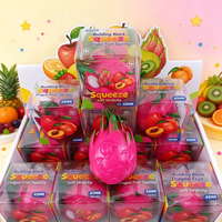 Jouet Squishy Dragon Fruit Croustillant, Jouet Anti-Stress Fruité de Simulation ASMR, Jouet à Presser Très Vendu pour Adultes