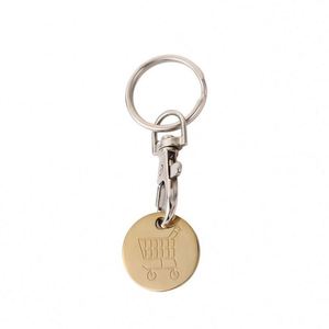 Monedero de acero inoxidable para carrito de supermercado con logotipo personalizado, llavero en blanco para regalo, monedero para carrito de compras con logotipo personalizado por láser para supermercado - Product Image 4