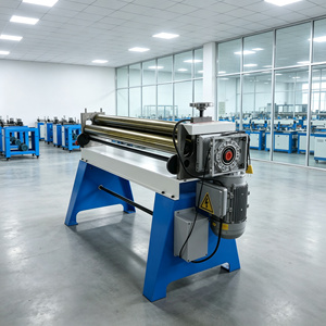 Machine à cintrer les tôles WinYing à 3 rouleaux, manuelle, en acier au carbone, acier inoxydable, aluminium, avec moteur, petite plieuse de tôles - Product Image 3