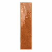 Teja de Barro Rio 6x25 cm, 8 mm de Grosor, Acabado Brillante, Bordes Irregulares