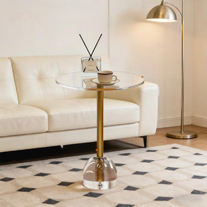 Hot Sale Custom kleine klare Acryl moderne Design Couch tisch Wohnzimmer möbel mit Tee Beistell tisch - Product Image 1