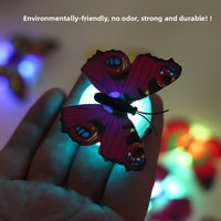 Autocollant mural 3D papillon lumineux LED multicolore, best-seller transfrontalier, décoratif et adhésif