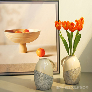 Flor Artificial de Tulipán de Tallo Único Naranja de Yihua Floral Art, Decoración para el Hogar, Estilo Moderno y Simple - Product Image 4
