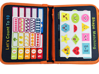 Tableau d'activités Montessori portable en feutre pour tout-petits 3+ ans, avec activités d'apprentissage préscolaire et compétences de vie