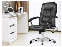 Chaise de bureau pivotante moderne à hauteur réglable avec base chromée et structure en bois, vente en gros