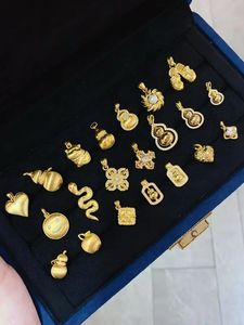Ciondolo in Oro Puro 18K Multi-Stile, Regalo per San Valentino Qixi per Fidanzata e Bambini, Supporta la Verifica - Product Image 6
