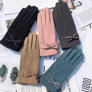 Gants d'hiver pour femmes pour écran Longueur d'opéra Respirant Fleece Outdoor Riding Warm Daily Use Gloves - Product Image 1