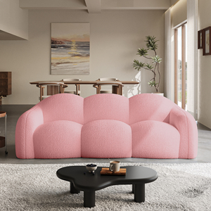 Sofá Nuvem Moderno de 3 Lugares ATUNUS America para Sala de Estar, Conjunto de Sofá Compacto Rosa, Venda Quente - Product Image 2
