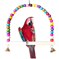 Hamac suspendu en bois écologique pour oiseaux, jouet pour perroquets - Utilisation en intérieur toute saison - pawbrio