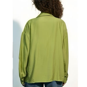 Camisa de Manga Larga de Fibra de Bambú Transpirable para Mujer, Moda Sostenible, Proveedor OEM ODM - Product Image 3