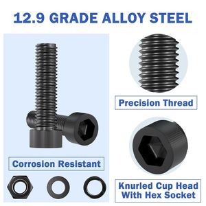 Screw Set 2000Pcs Metric Class 12 Cylindrical Head Hex Screws With Nuts Washers Boxed Standard Thread DIN912 Grade A SCM435 - Product Image 4