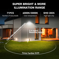Clôture Lumière Extérieure 1watt Solaire Étanche ABS Jardin Cour Mur Monté Lampe Solaire Alimenté Led Clôture Mur Lumières