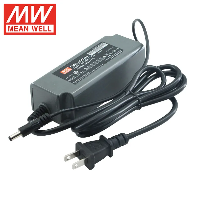 Gemiddelde Goed OWA-60U 60W 12V Tot 54V Enkele Output Vochtwerende Adapter Voeding