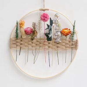 Guirlande florale séchée pour décoration murale de mariage, porte ou maison, couronne de fleurs séchées - Product Image 4