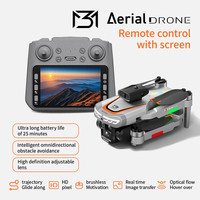 Nouveauté : Drone RC M3 HD pour photographie aérienne avec écran de contrôle, retour automatique, évitement d'obstacles, quadricoptère 4 axes