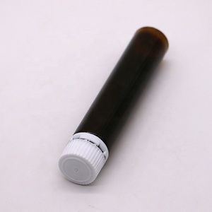 Bouteille de liquide <span class=keywords><strong>oral</strong></span> en plastique lisse ambre/café de qualité alimentaire de 25ml/25cc avec bouchon inviolable - Product Image 3