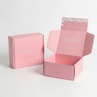 Boîtes en carton ondulé personnalisées pour e-commerce, avec bande de déchirement à fermeture éclair, emballage d'expédition, logo personnalisé, pelliculage mat, antichoc