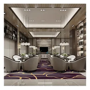 Tapis faits à la main en acrylique violet vintage, tapis muraux pour hôtel, maison commerciale, salon