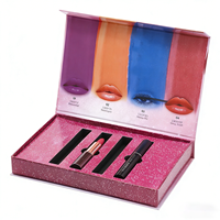 Boîte cosmétique rigide magnétique personnalisée avec gaufrage et doublure en éponge pour mascara, rouge à lèvres, parfum, huile essentielle, emballage personnalisé avec logo