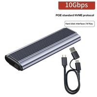 Caja USB3.1 tipo C a M.2 M Key NVMe SSD Caja de carcasa de unidad de estado sólido Caja de disco duro de protocolo dual SSD M.2 Sata
