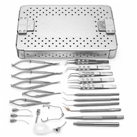 Juego de Instrumentos de Microcirugía para Cataratas de Acero Inoxidable de 21 Piezas con Caja de Esterilización, Venta Caliente de Fábrica con Certificación CE