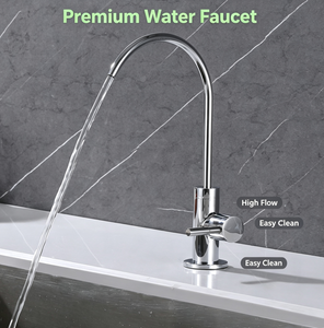 Grifo de Cocina Monomando de Acero Inoxidable 304 para Agua Potable Directa, Cerámico, Clásico, Moderno, Flexible 360 Grados, KE-6004, Montaje en Encimera - Product Image 1